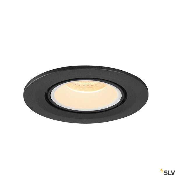 SLV NUMINOS® GIMBLE S, black / white recessed ceiling light, 3000K 40° 1005889