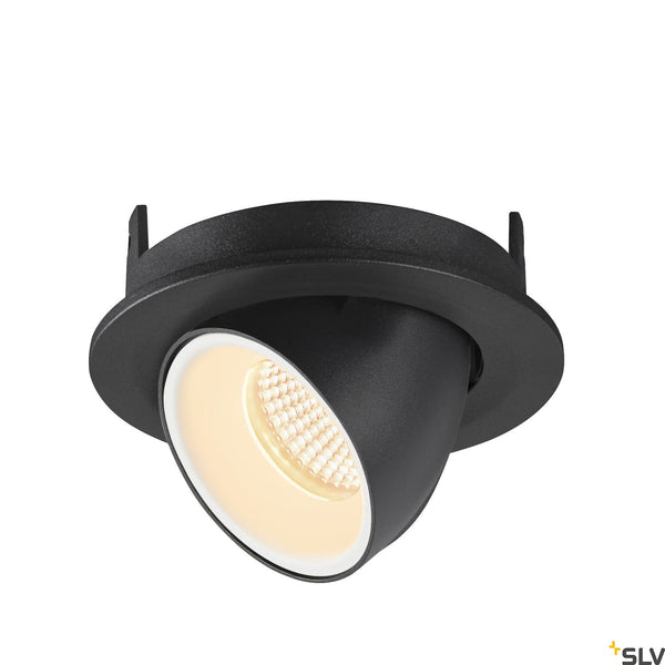 SLV NUMINOS® GIMBLE S, black / white recessed ceiling light, 3000K 55° 1005892