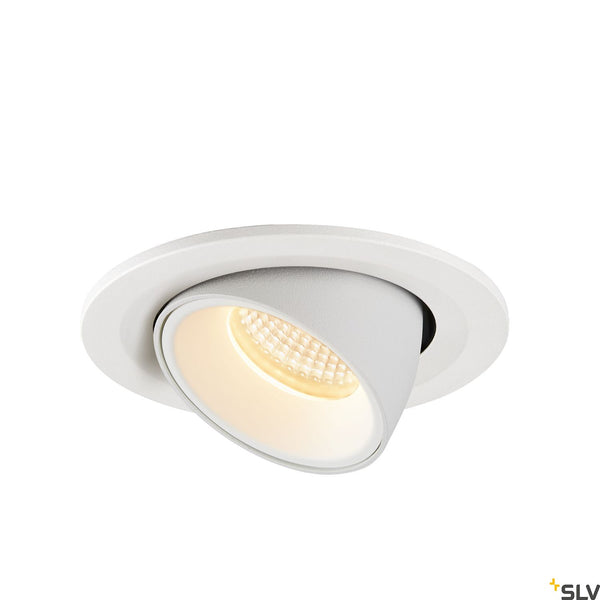 SLV NUMINOS® GIMBLE S, white recessed ceiling light, 3000K 55° 1005901