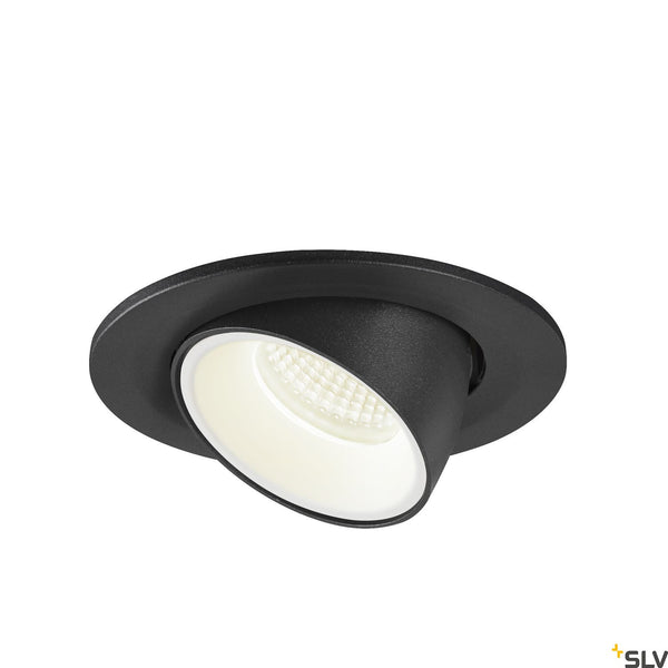SLV NUMINOS® GIMBLE S, black / white recessed ceiling light, 4000K 20° 1005904