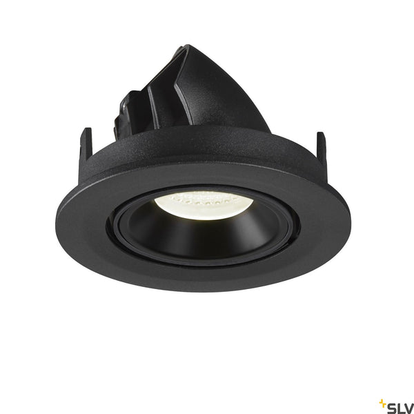 SLV NUMINOS® GIMBLE S, black recessed ceiling light, 4000K 40° 1005906