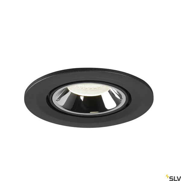 SLV NUMINOS® GIMBLE S, black / chrome recessed ceiling light, 4000K 40° 1005908