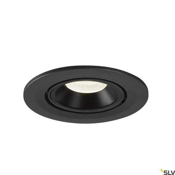 SLV NUMINOS® GIMBLE S, black recessed ceiling light, 4000K 55° 1005909