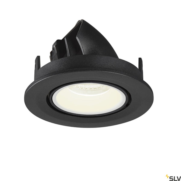 SLV NUMINOS® GIMBLE S, black / white recessed ceiling light, 4000K 55° 1005910