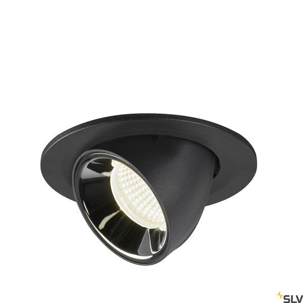 SLV NUMINOS® GIMBLE S, black / chrome recessed ceiling light, 4000K 55° 1005911