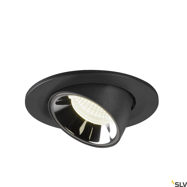 SLV NUMINOS® GIMBLE S, black / chrome recessed ceiling light, 4000K 55° 1005911