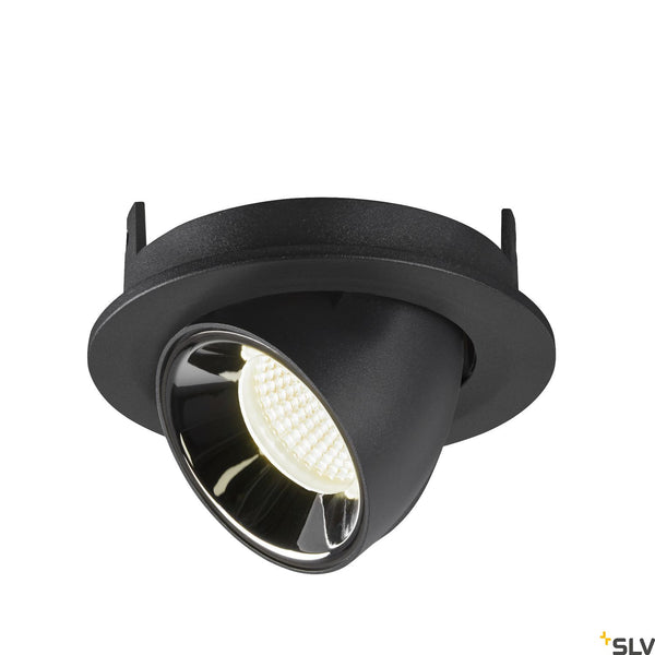 SLV NUMINOS® GIMBLE S, black / chrome recessed ceiling light, 4000K 55° 1005911