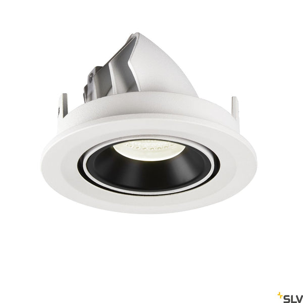 SLV NUMINOS® GIMBLE S, white / black recessed ceiling light, 4000K 55° 1005918