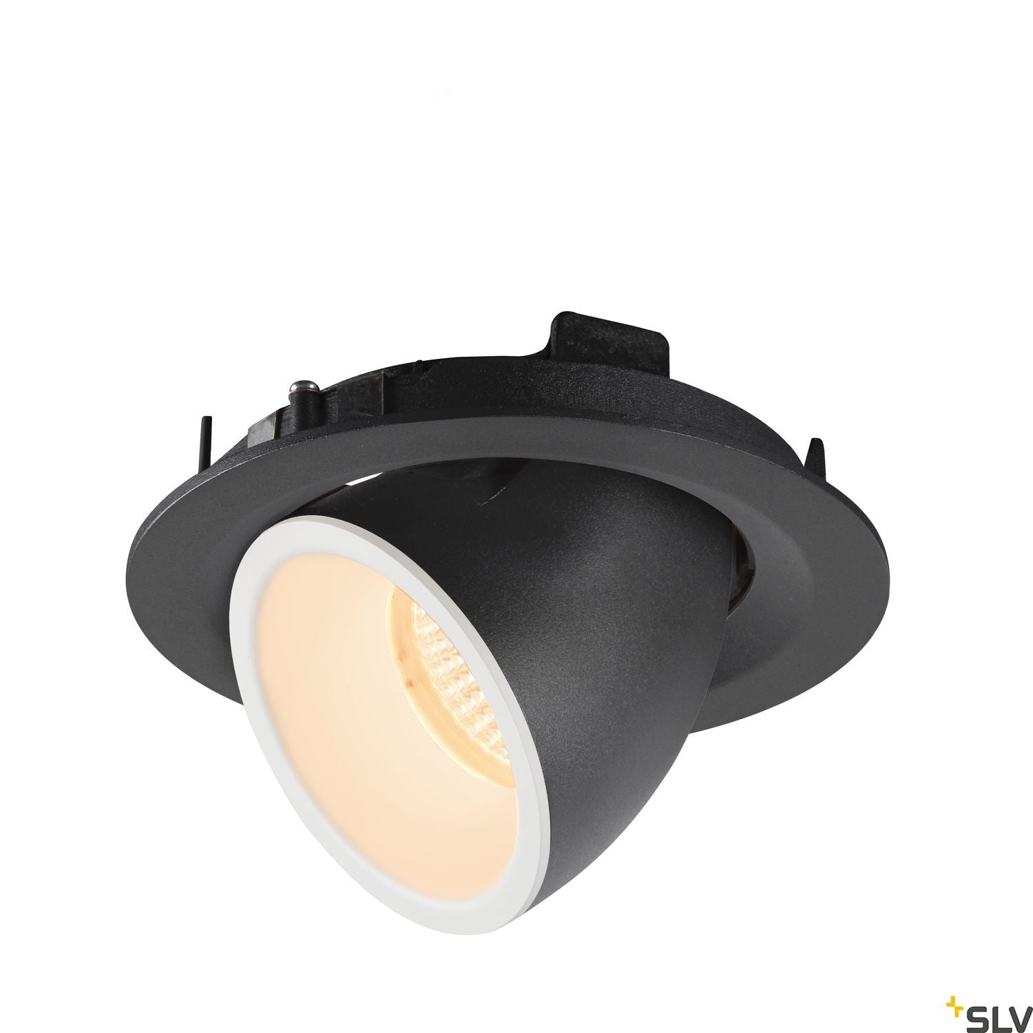 SLV NUMINOS® GIMBLE M, black / white recessed ceiling light, 2700K 40° 1005925