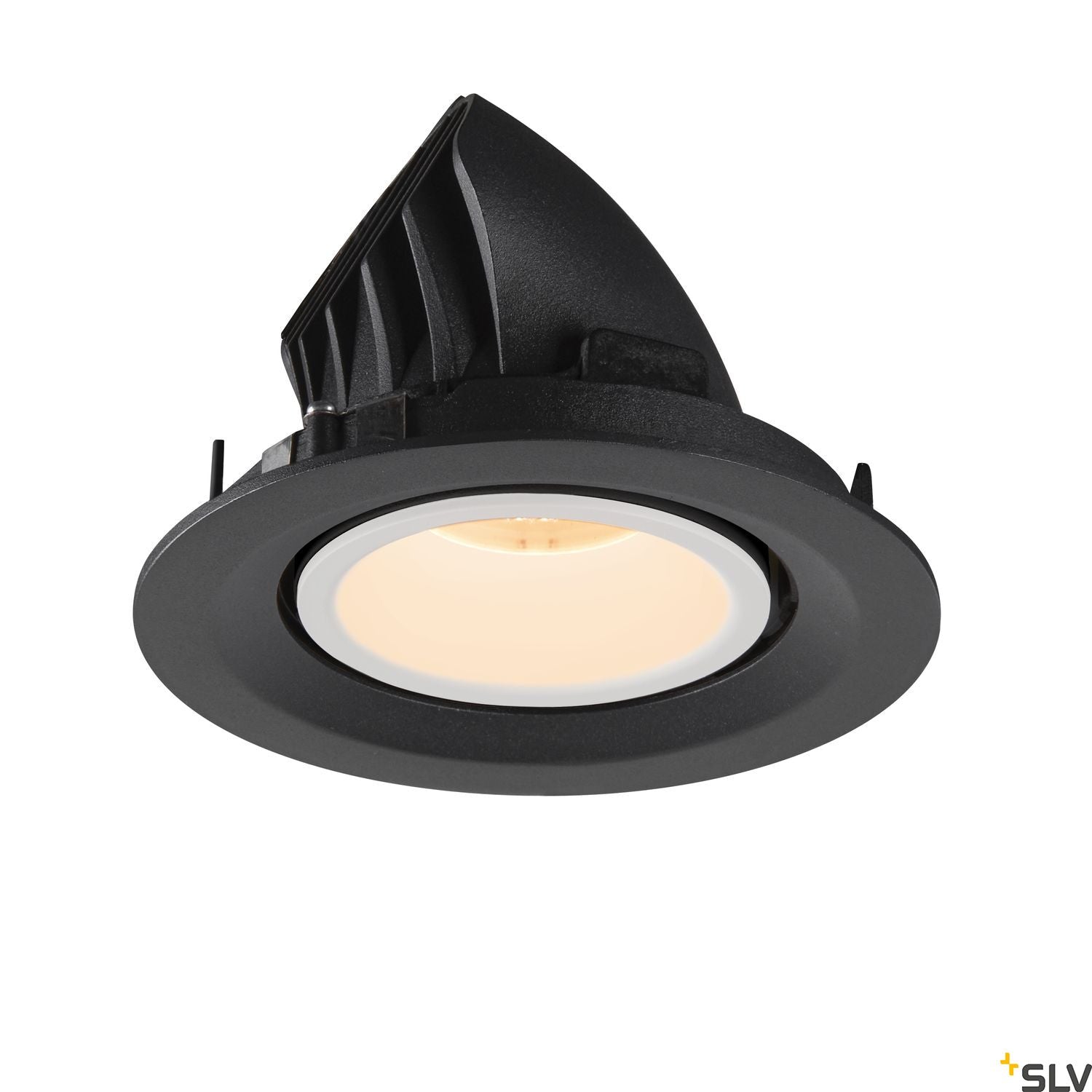SLV NUMINOS® GIMBLE M, black / white recessed ceiling light, 2700K 40° 1005925