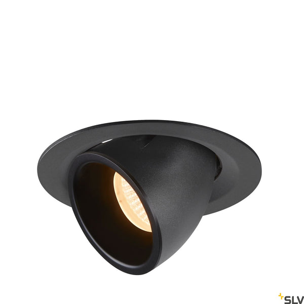 SLV NUMINOS® GIMBLE M, black recessed ceiling light, 2700K 55° 1005927