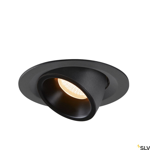 SLV NUMINOS® GIMBLE M, black recessed ceiling light, 2700K 55° 1005927