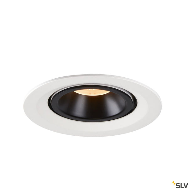 SLV NUMINOS® GIMBLE M, black / white recessed ceiling light, 2700K 20° 1005930