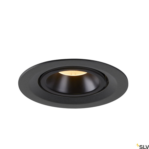 SLV NUMINOS® GIMBLE M, black recessed ceiling light, 3000K 40° 1005942