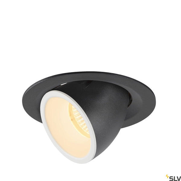 SLV NUMINOS® GIMBLE M, black / white recessed ceiling light, 3000K 40° 1005943