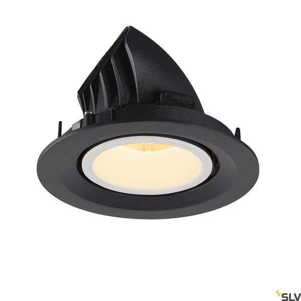 SLV NUMINOS® GIMBLE M, black / white recessed ceiling light, 3000K 40° 1005943