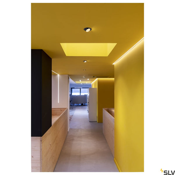 SLV NUMINOS® GIMBLE M, black / white recessed ceiling light, 3000K 40° 1005943