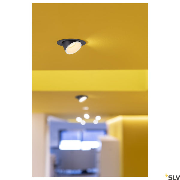 SLV NUMINOS® GIMBLE M, black / white recessed ceiling light, 3000K 40° 1005943