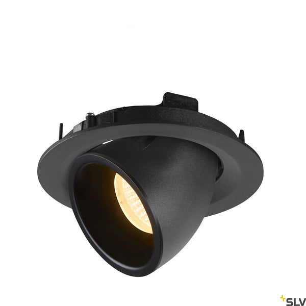 SLV NUMINOS® GIMBLE M, black recessed ceiling light, 3000K 55° 1005945