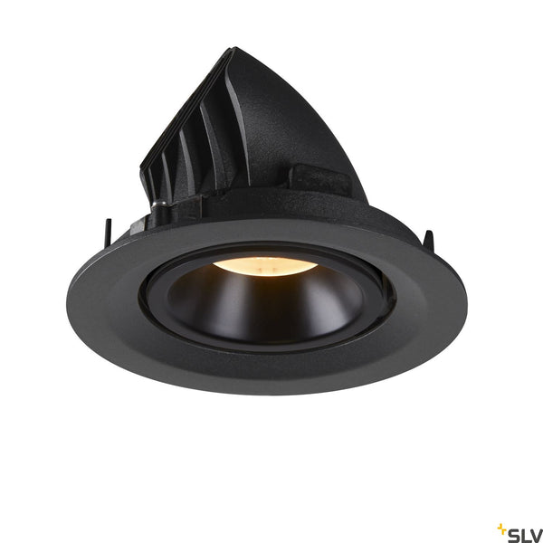 SLV NUMINOS® GIMBLE M, black recessed ceiling light, 3000K 55° 1005945
