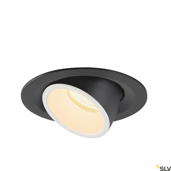 SLV NUMINOS® GIMBLE M, black / white recessed ceiling light, 3000K 55° 1005946