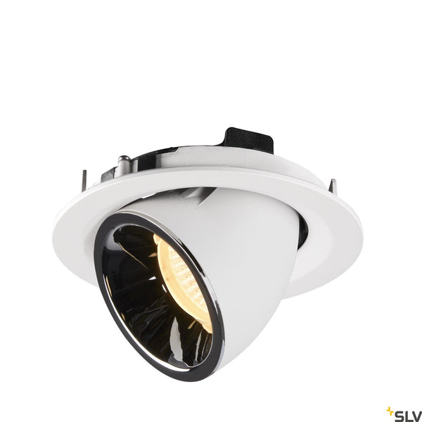 SLV NUMINOS® GIMBLE M, white / chrome recessed ceiling light, 3000K 20° 1005950