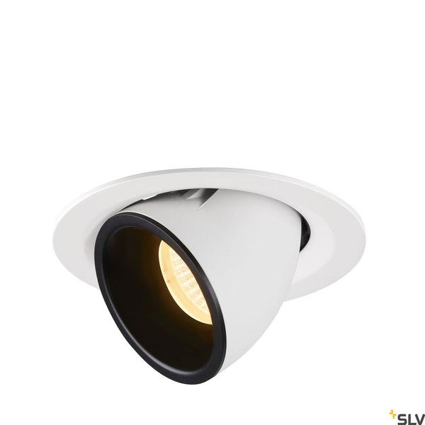 SLV NUMINOS® GIMBLE M, white / black recessed ceiling light, 3000K 55° 1005954