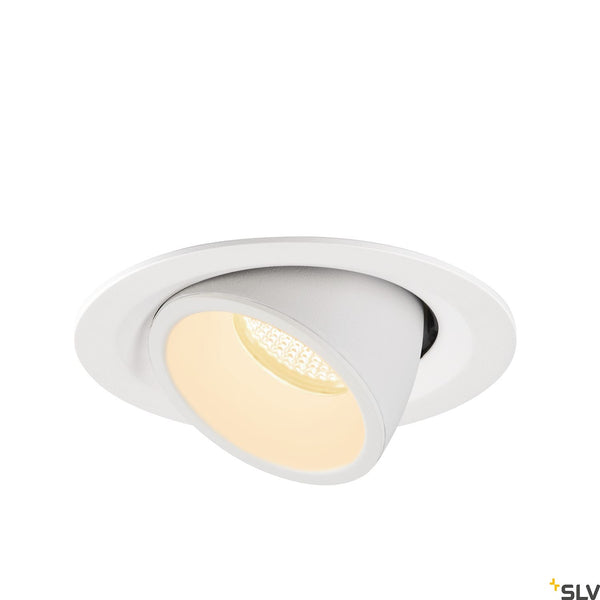 SLV NUMINOS® GIMBLE M, white recessed ceiling light, 3000K 55° 1005955