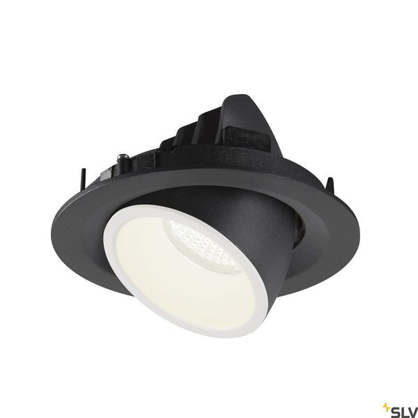 SLV NUMINOS® GIMBLE M, black / white recessed ceiling light, 4000K 20° 1005958