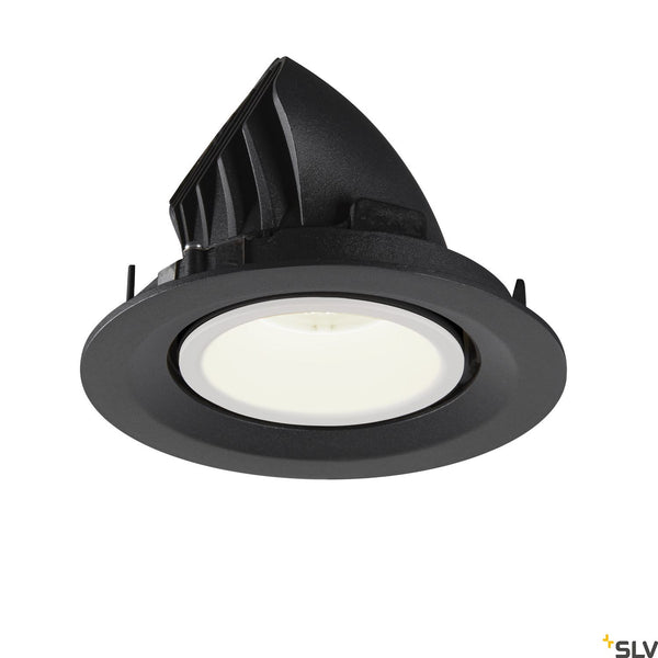 SLV NUMINOS® GIMBLE M, black / white recessed ceiling light, 4000K 20° 1005958