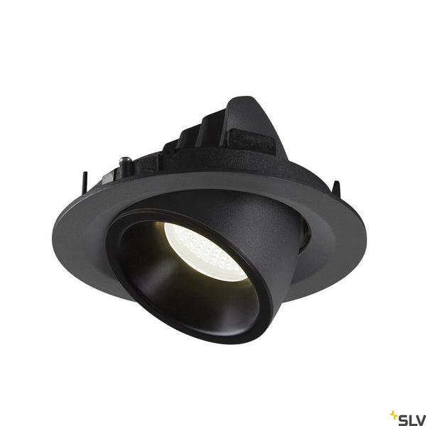 SLV NUMINOS® GIMBLE M, black recessed ceiling light, 4000K 40° 1005960