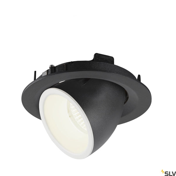 SLV NUMINOS® GIMBLE M, black / white recessed ceiling light, 4000K 40° 1005961