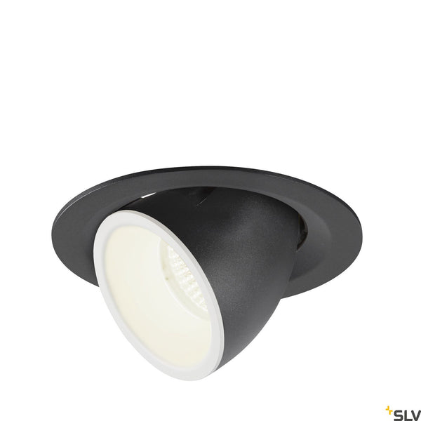 SLV NUMINOS® GIMBLE M, black / white recessed ceiling light, 4000K 55° 1005964