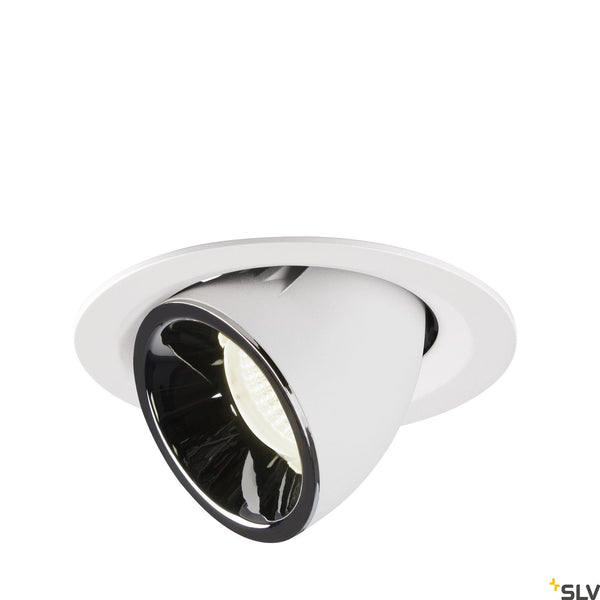 SLV NUMINOS® GIMBLE M, white / chrome recessed ceiling light, 4000K 20° 1005968