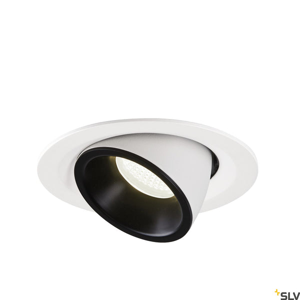 SLV NUMINOS® GIMBLE M, white / black recessed ceiling light, 4000K 40° 1005969