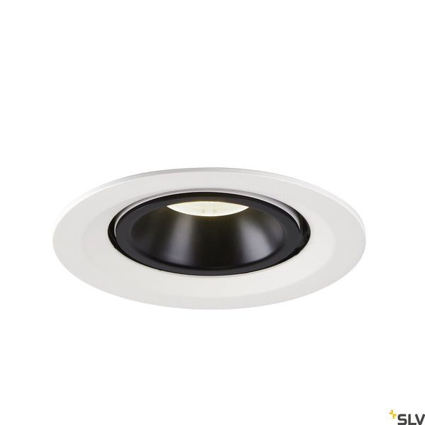 SLV NUMINOS® GIMBLE M, white / black recessed ceiling light, 4000K 55° 1005972