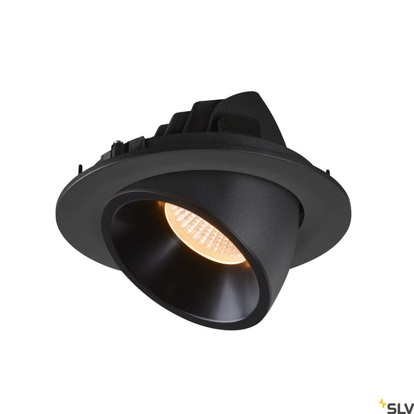 SLV NUMINOS® GIMBLE L, black recessed ceiling light, 2700K 20° 1005975