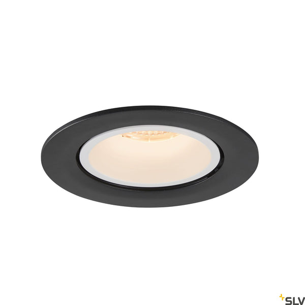 SLV NUMINOS® GIMBLE L, black / white recessed ceiling light, 2700K 20° 1005976