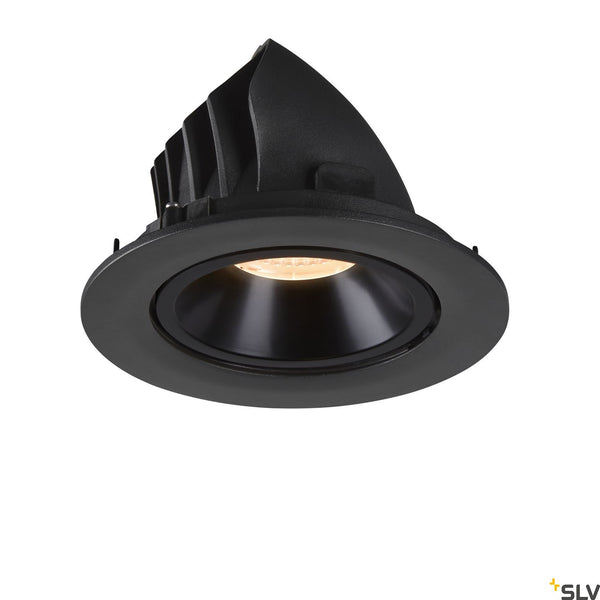 SLV NUMINOS® GIMBLE L, black recessed ceiling light, 2700K 40° 1005978
