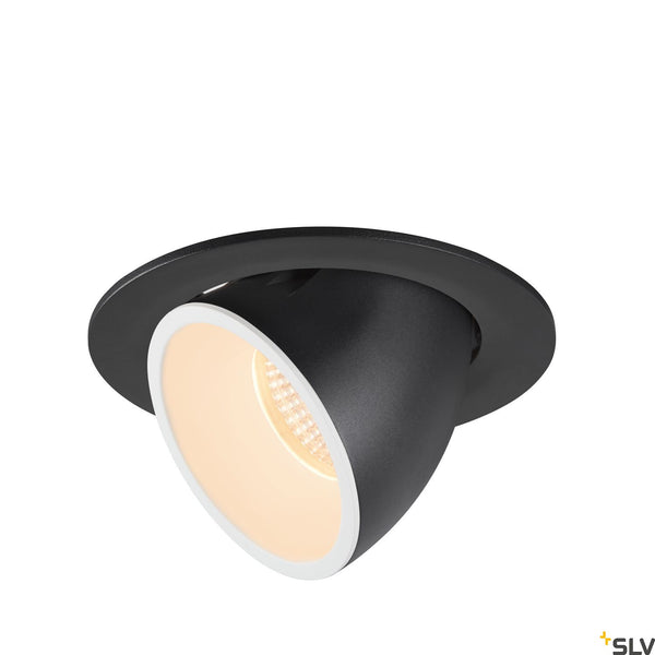 SLV NUMINOS® GIMBLE L, black / white recessed ceiling light, 2700K 40° 1005979