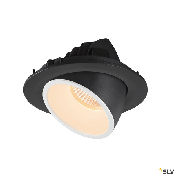 SLV NUMINOS® GIMBLE L, black / white recessed ceiling light, 2700K 40° 1005979