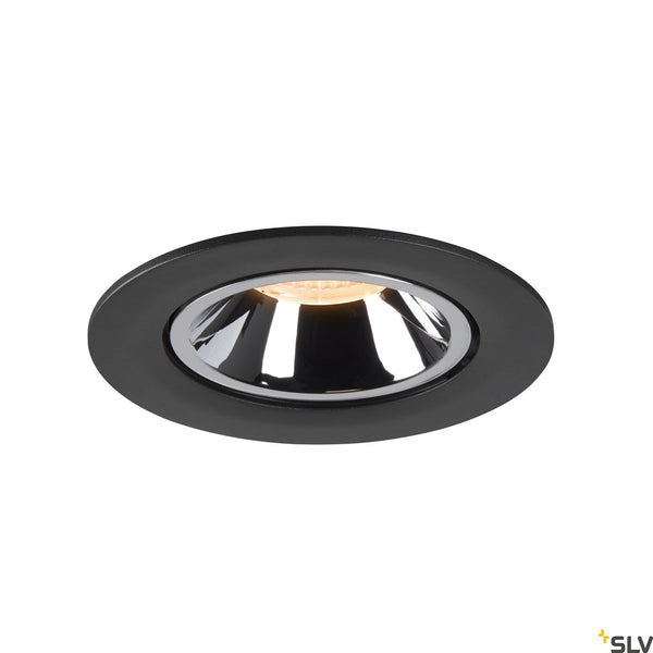 SLV NUMINOS® GIMBLE L, black / chrome recessed ceiling light, 2700K 40° 1005980