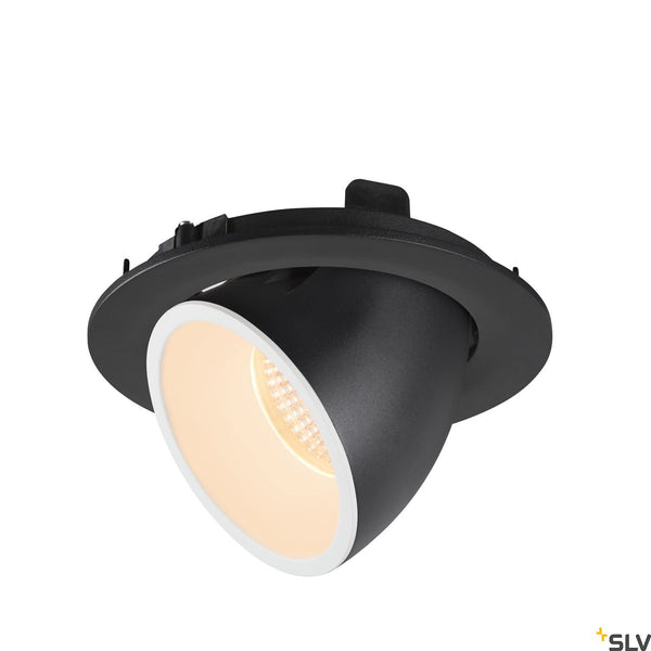 SLV NUMINOS® GIMBLE L, black / white recessed ceiling light, 2700K 55° 1005982