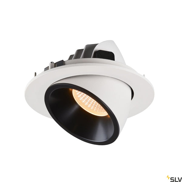 SLV NUMINOS® GIMBLE L, white / black recessed ceiling light, 2700K 20° 1005984