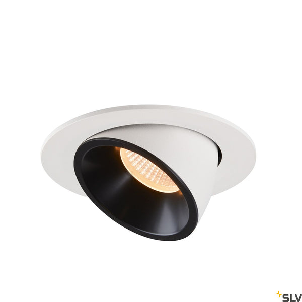 SLV NUMINOS® GIMBLE L, white / black recessed ceiling light, 2700K 40° 1005987