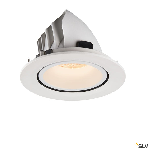 SLV NUMINOS® GIMBLE L, white recessed ceiling light, 2700K 40° 1005988