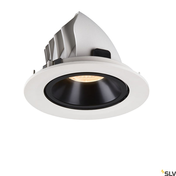 SLV NUMINOS® GIMBLE L, white / black recessed ceiling light, 2700K 55° 1005990