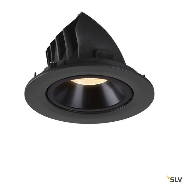 SLV NUMINOS® GIMBLE L, black recessed ceiling light, 3000K 20° 1005993