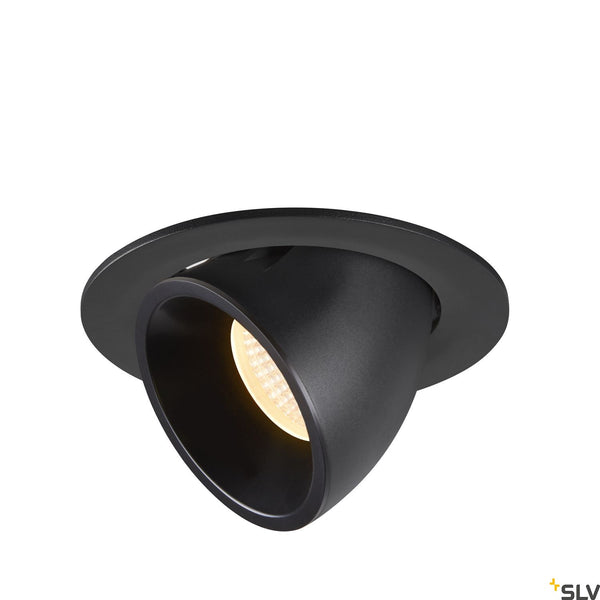 SLV NUMINOS® GIMBLE L, black recessed ceiling light, 3000K 40° 1005996