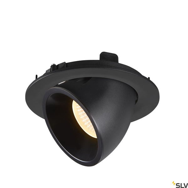 SLV NUMINOS® GIMBLE L, black recessed ceiling light, 3000K 40° 1005996